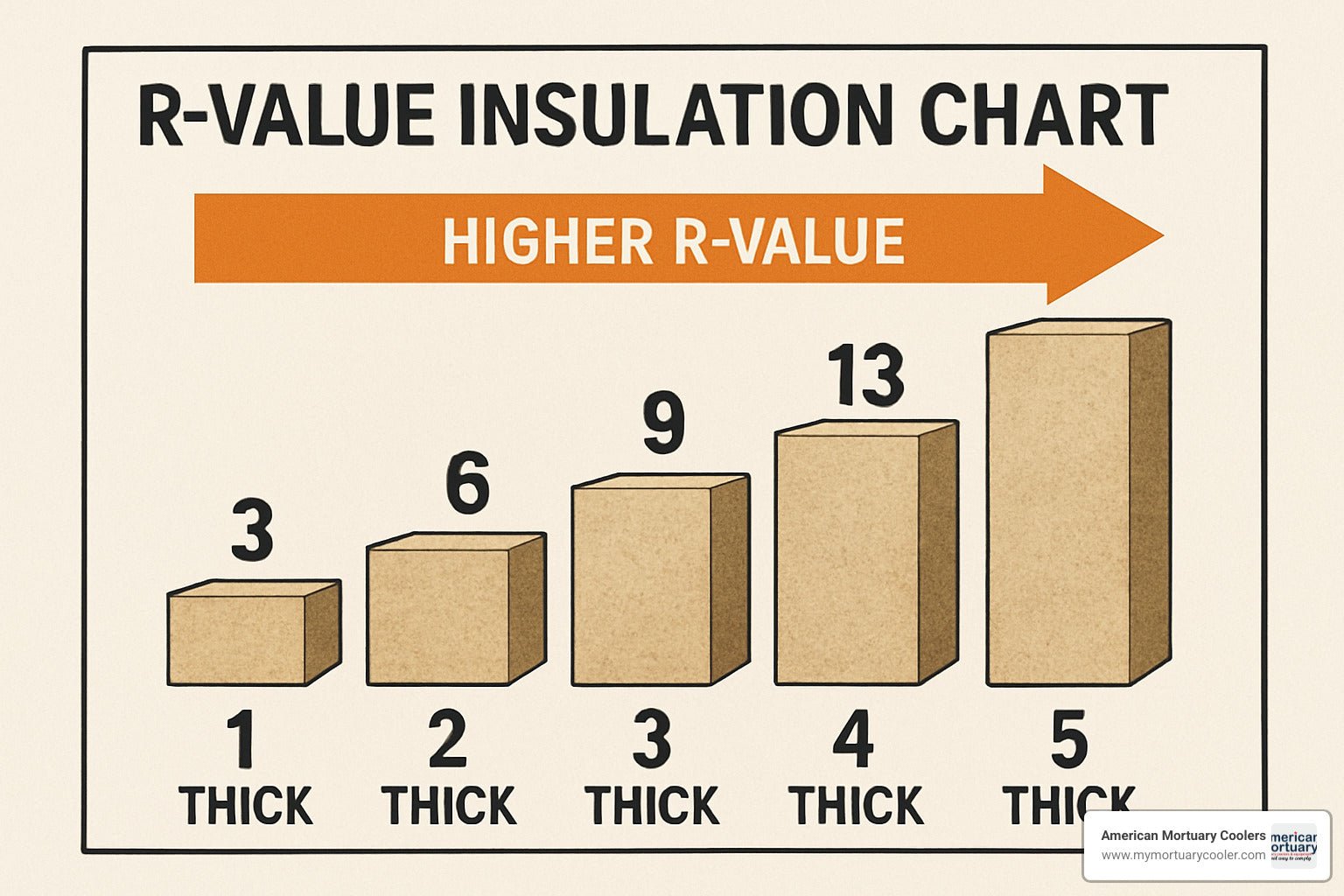 The Ultimate Guide to Comparing R Value Insulation Charts - American Mortuary Coolers & Equipments The Ultimate Guide to Comparing R Value Insulation Charts - American Mortuary Coolers & Equipments